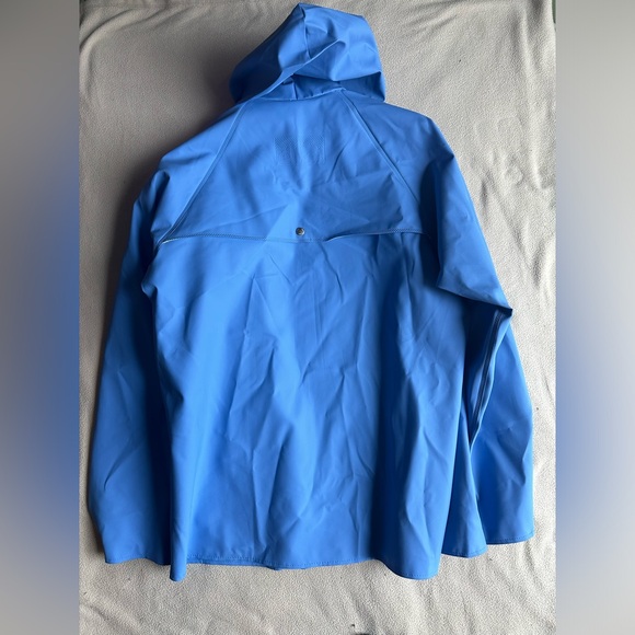 Norse Projects Anker Rain Jacket Hooded Zip/Button Blue Raincoat NWT MEN SIZE M - Picture 7 of 8